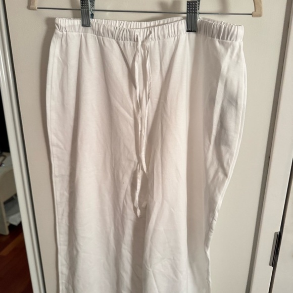 ZARA HOME white embroidered hem pants NWOT - Picture 4 of 6